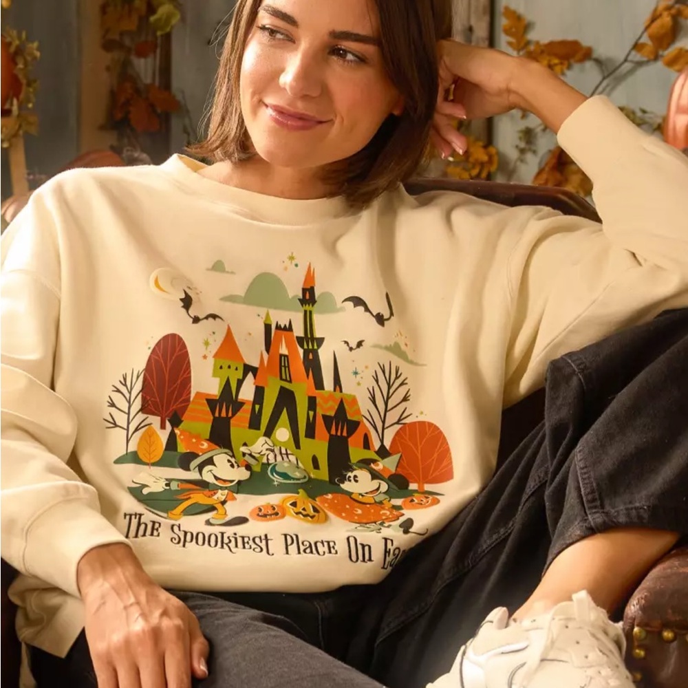 Mickey and Minnie Mouse Halloween Pullover for Women
